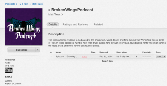 Broken Wings on iTunes